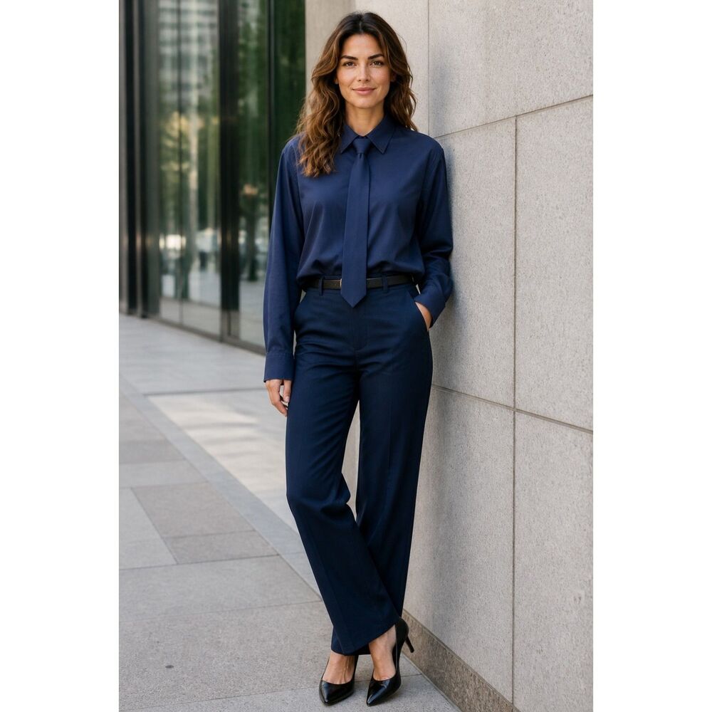 ZARA Women’s Blue Button Down Shirt Size S Long Sleeve Collared Top